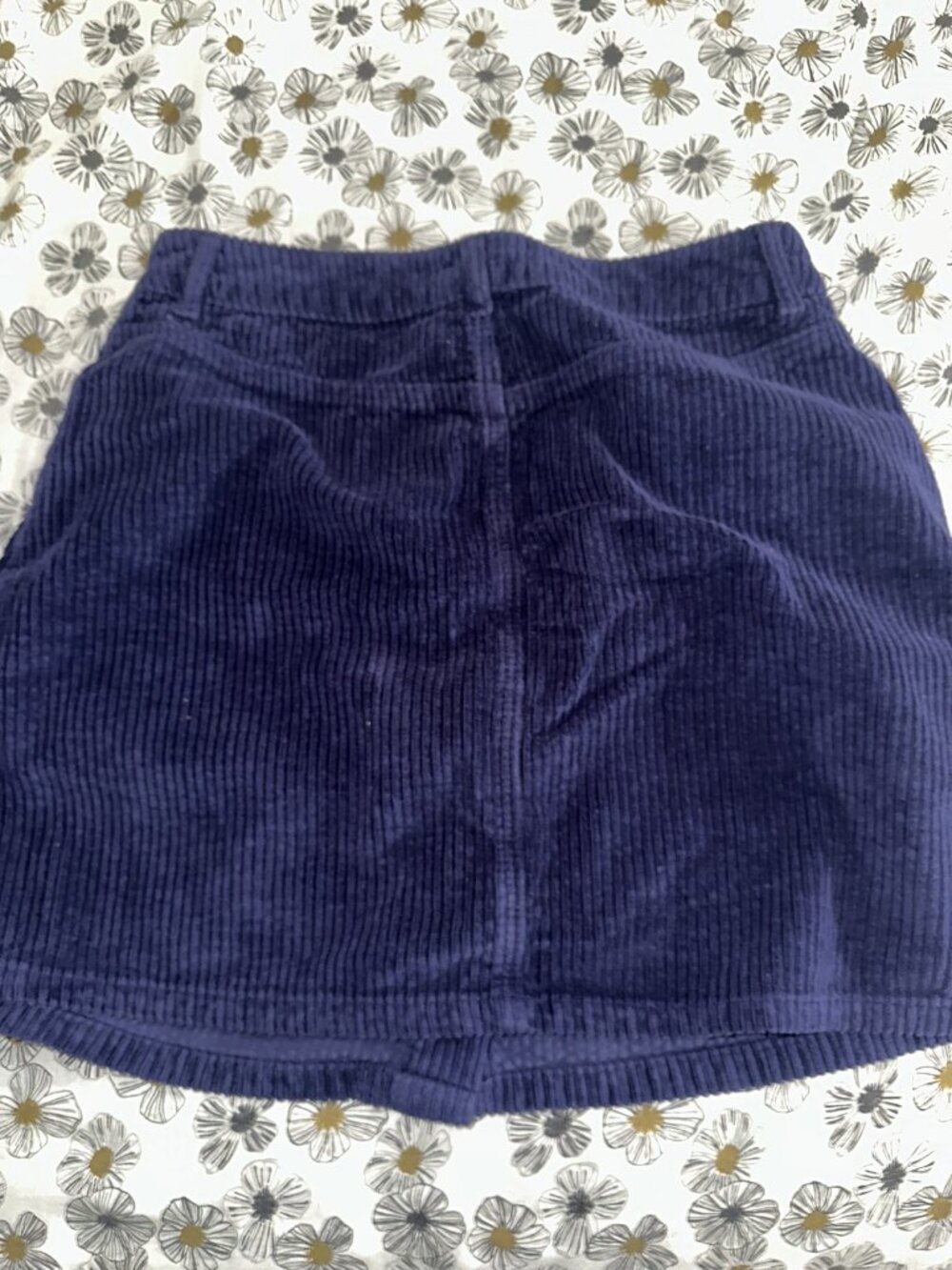 ASOS Design Purple Corduroy Mini Skirt, Snap Front, Sz 14/US10